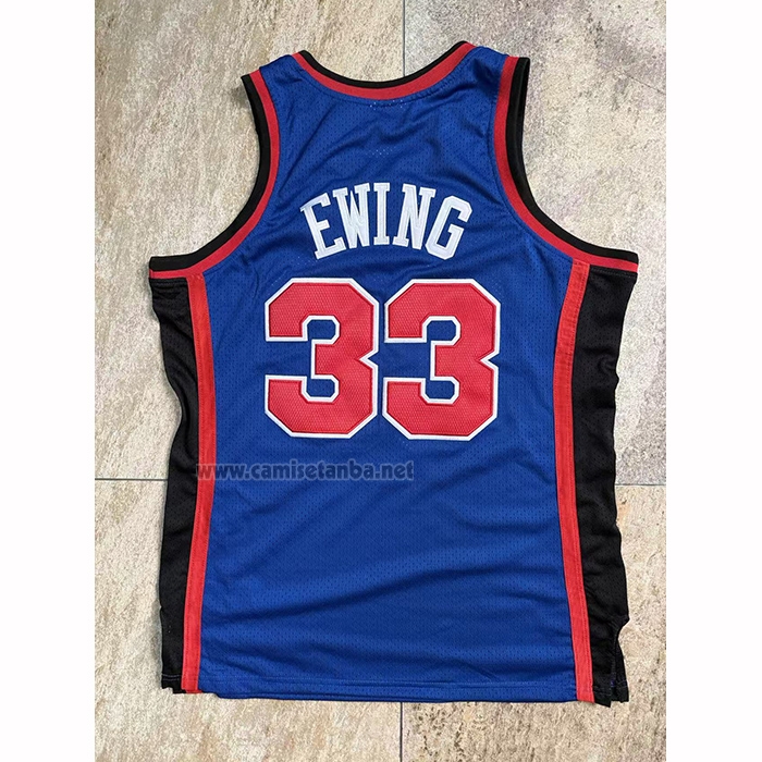 Camiseta New York Knicks Patrick Ewing NO 33 Mitchell & Ness 1998-99 Azul